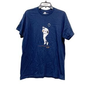 BreakingT Men's Astros Alvarez‎ Icon Short Sleeve T Shirt Navy Size Medium